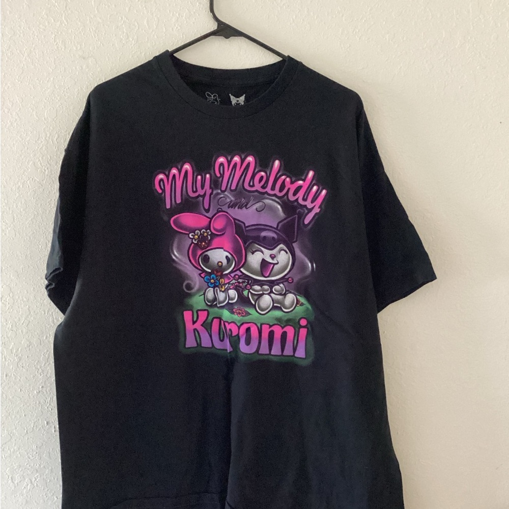 Bioworld Black My Melody and Kuromi Kids T-Shirt